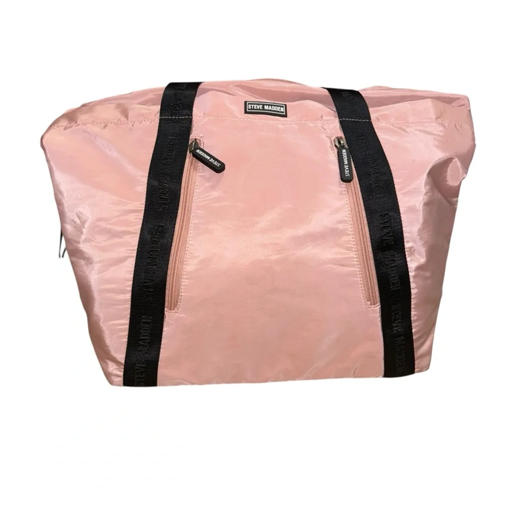 Steve Madden Blush Tote with Black Straps
